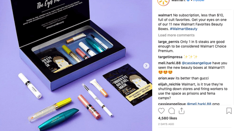 Walmart Favorites Beauty Boxes Instagram Update